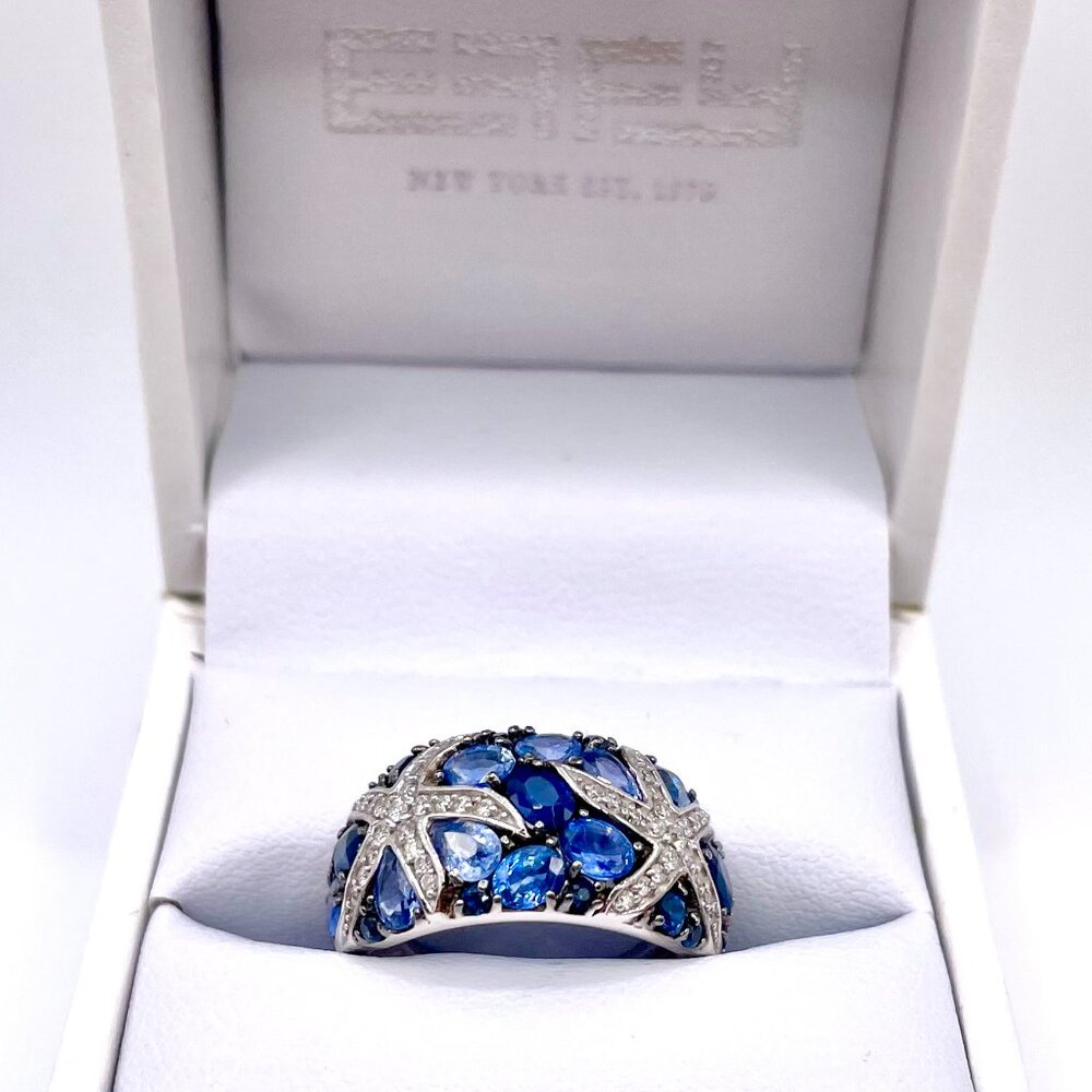 EFFY SEA SIDE RING, WHITE GOLD & BLUE SAPPHIRE - Picture 2 of 4